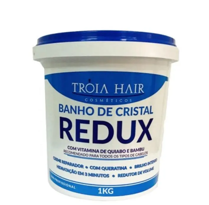 Crystal Bath Banho De Cristal Redux Okra Bamboo Shine Mask 1Kg - Troia Hair 1
