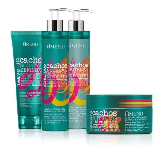 D-Panthenol Biotin Vitamin E Shea Amino Acids Oil Mix Curls Kit 4X250 - Amend 1