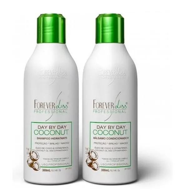 Day By Day Coconut Oil D´Pantenol Maintenance Home Care 2X300ml - Forever Liss 1