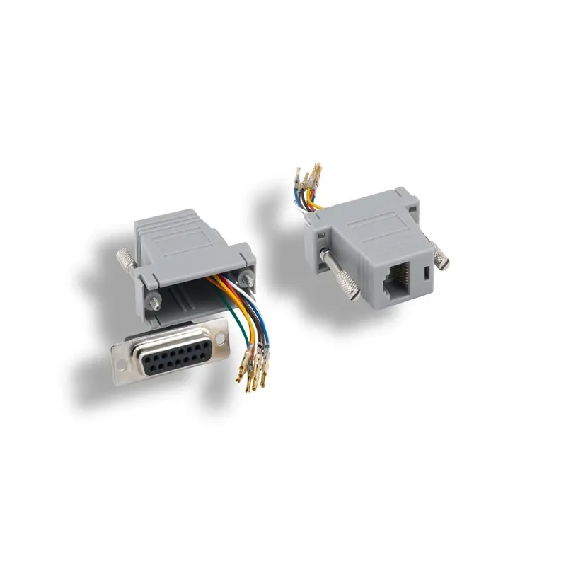 Db15 Female To Rj-45 Modular Adapter Gray 1