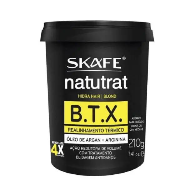 Deep Hair Mask  Deep Hair Mask  Natutrat Hydra Blond Bleached Hair Straightener Cream 210G - Skafe 1