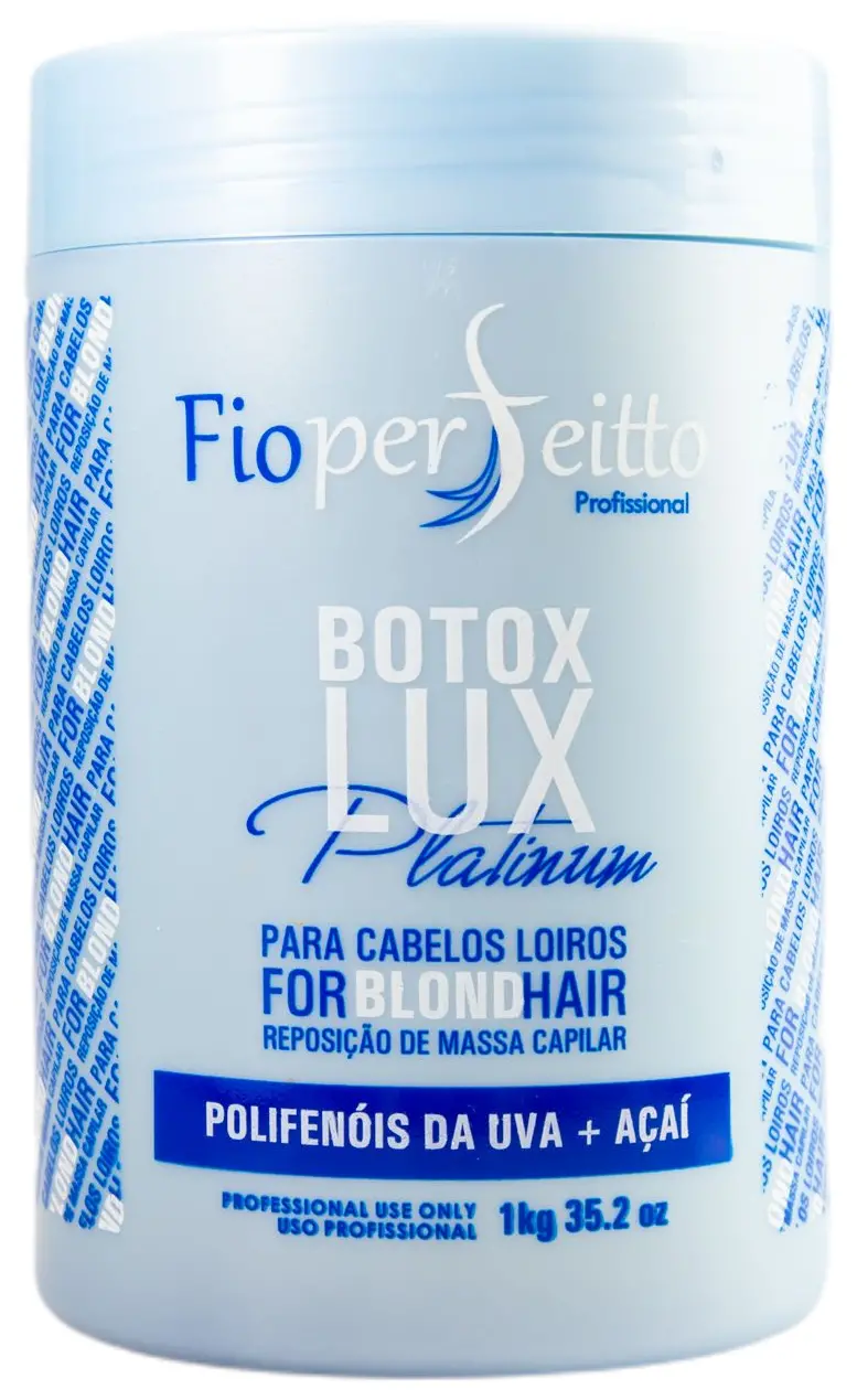 Deep Hair Mask Hair Straightening Lux Platinum For Blond Hair 1Kg - Fioperfeitto 1