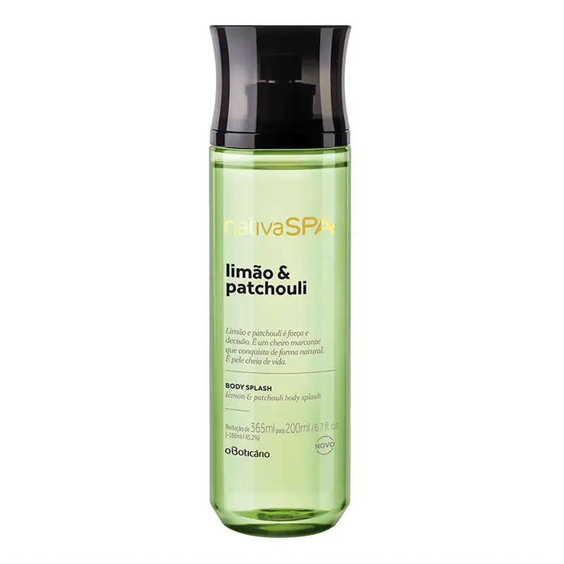 Deodorant Cologne Body Splash Native Spa Lemon And Patchouli, 200Ml - O Boticario Perfume 1