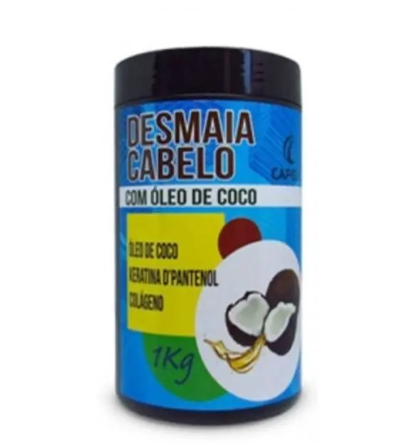 Desmaia Cabelo Hydration Coconut Oil D-Panthenol Collagen Cream 1Kg - Capelli 1