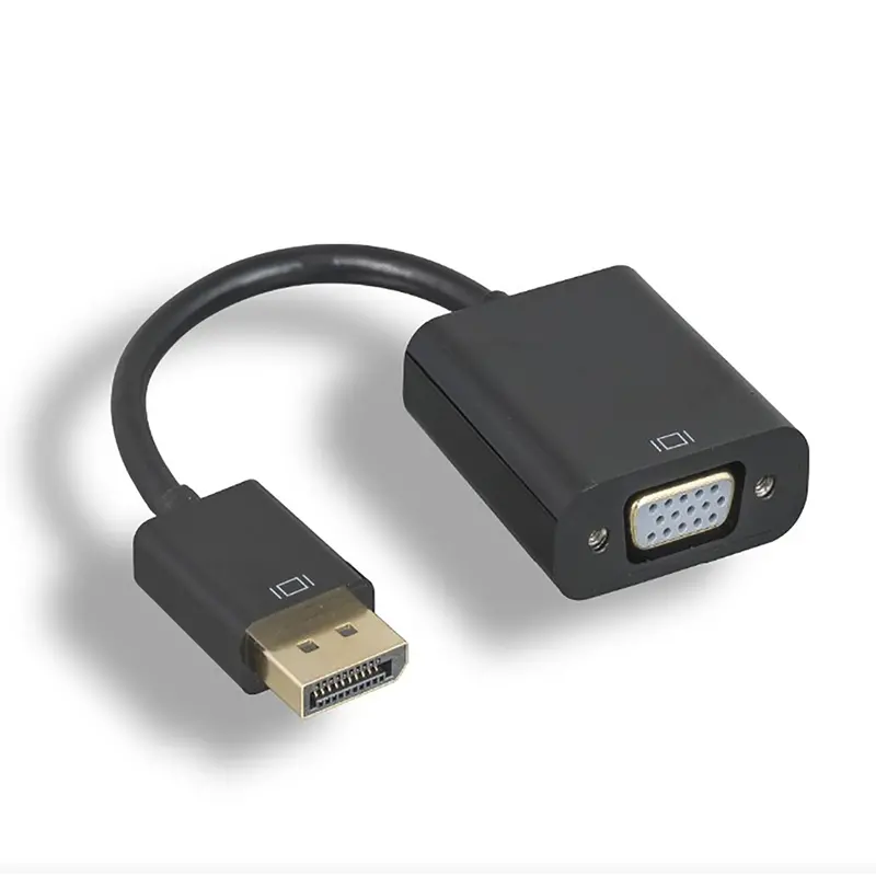 Displayport To Vga Adapter W/O Latch Black 1