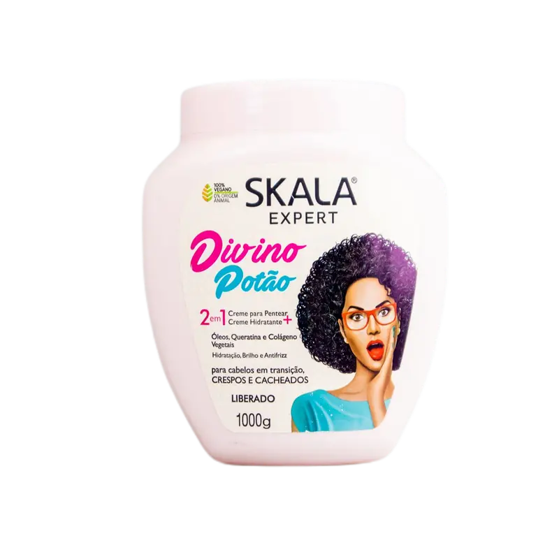 Divino Potão - 2 Em 1 - Creme Para Pentear + Creme Hidratante / Divine Potao - 2 1 - Combing Cream Moisturizer + Treatment Cream - Skala 1