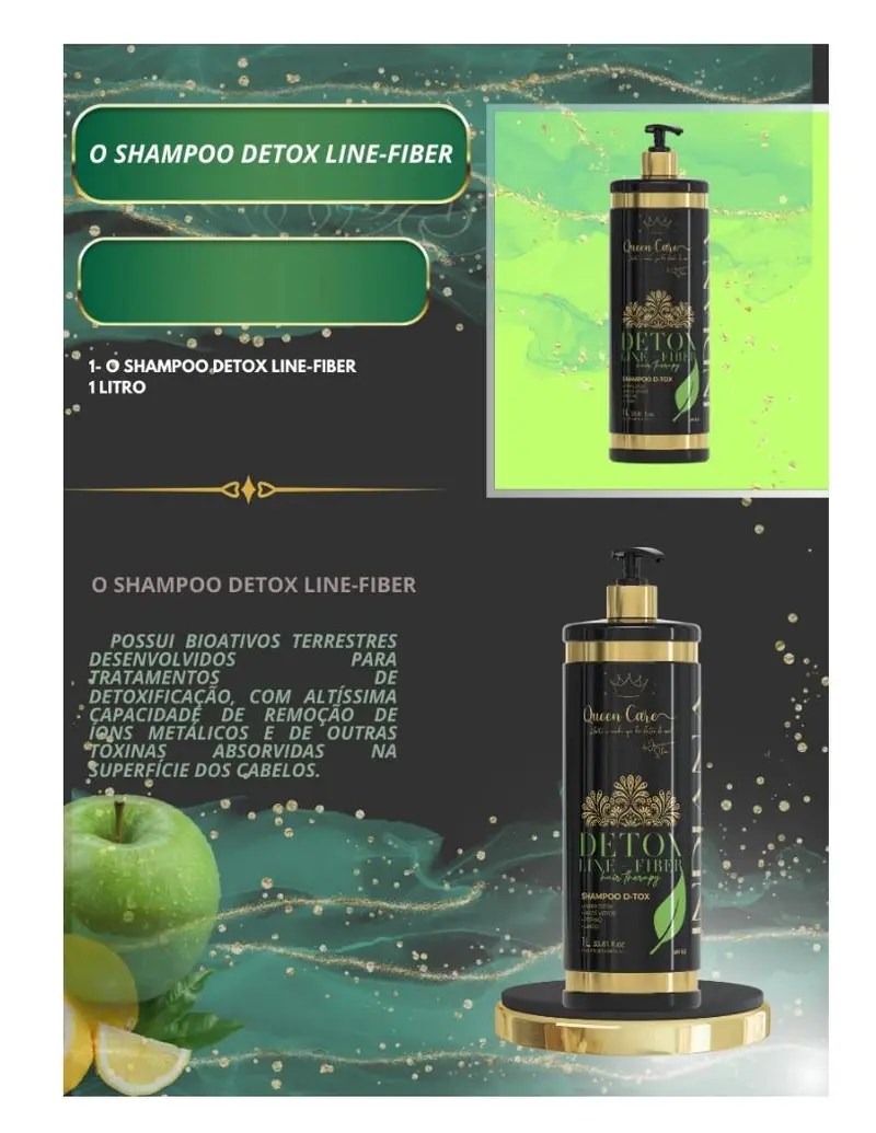 Donna Indiana Shampoo Detox Line-Fiber Hair Therapy 1 Lt 1