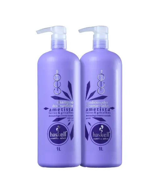Double Amethyst For Blond Hair Kit Shampoo And Conditioner 2X1l - Haskell 1