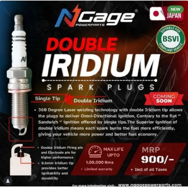 Double Iridium Spark Plugs-N-Gage 1