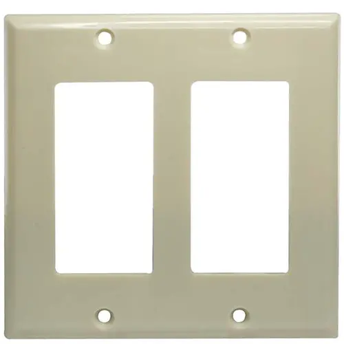 Dual Gang Decora Wall Plate Beige 1