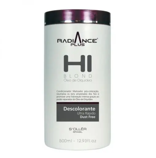 Dust Free Radiance Plus Hi Blond Orchid Oil Fast Bleaching Powder 500Ml - Soller 1
