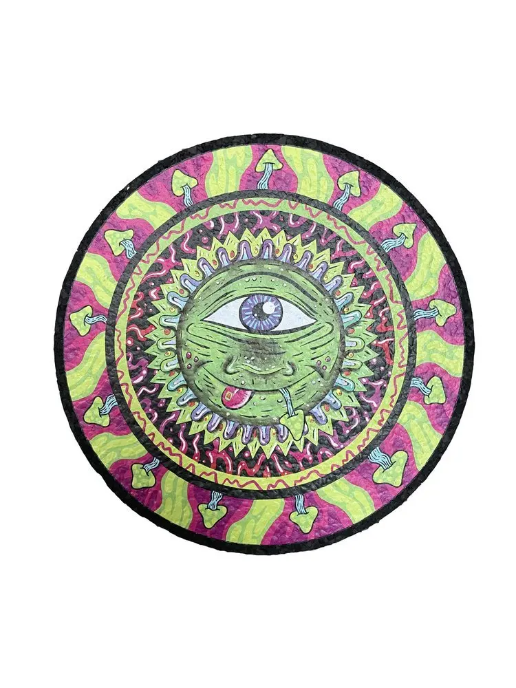 East Coasters - 10" Happy Mushroom Coaster Dab Mat 1