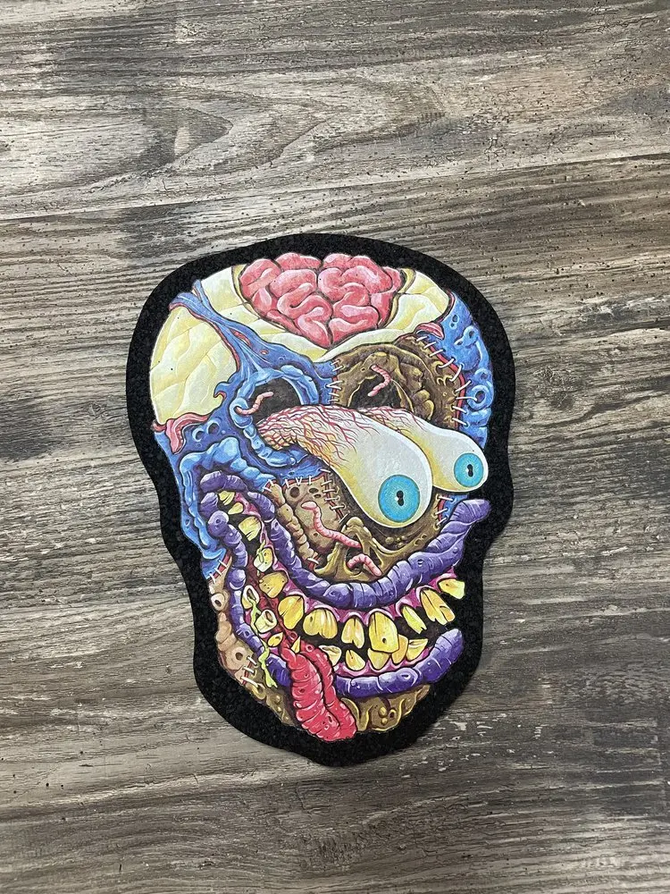 East Coasters - 11.00" X 8.25" Dirk Hays - Psycho Skull Coaster Dab Mat 1