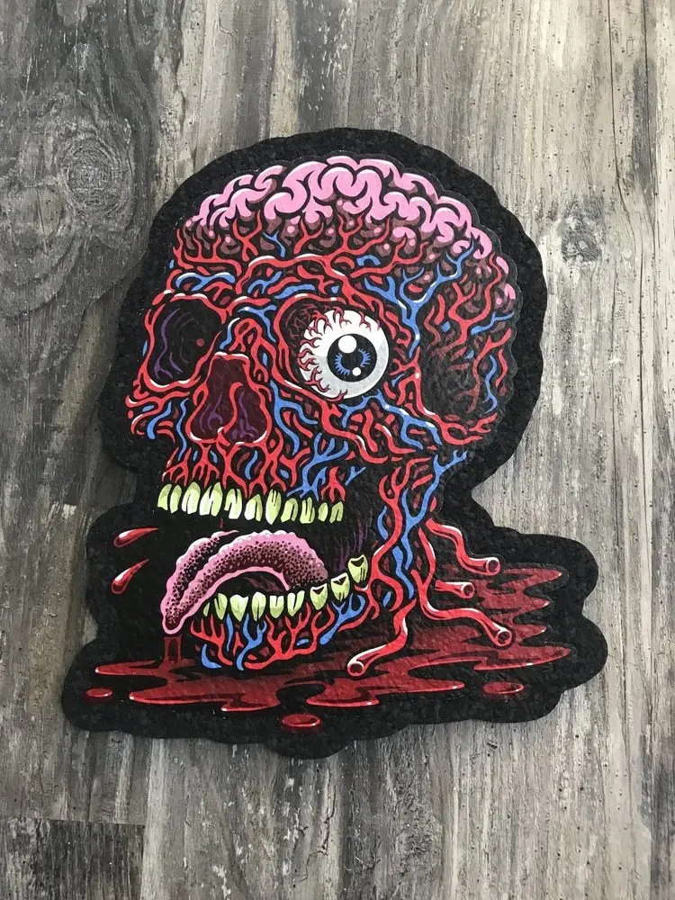 East Coasters - 11.50"X9.50" Jimbo Phillips - Vein Skull Coaster Dab Mat 1