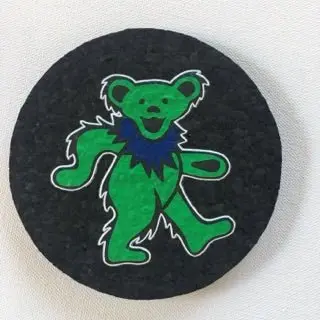 East Coasters - 5" Grateful Dead Dancing Bear Coaster Dab Mat (1 Chosen At Random) 1