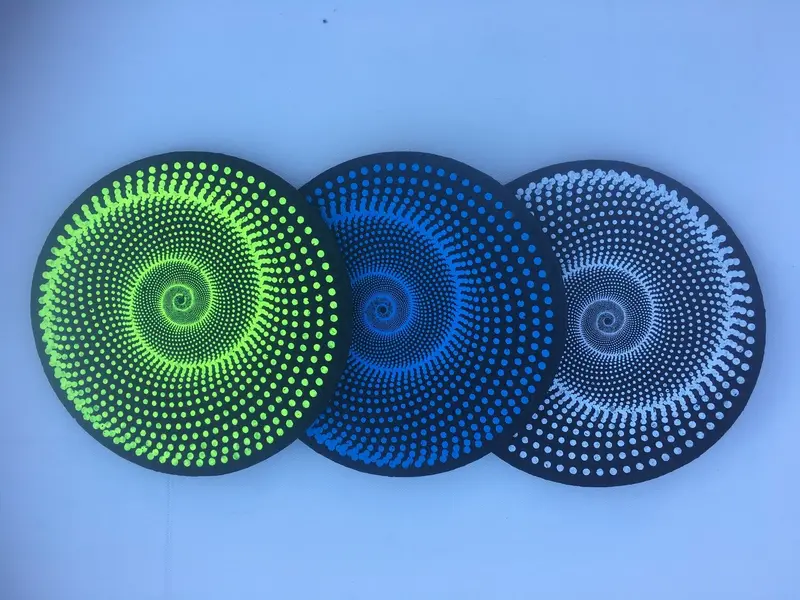 East Coasters - 8" Fractal Light Swirl Coaster Dab Mat (1 Chosen At Random) 1
