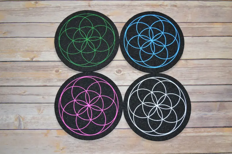 East Coasters - 8" Seed Of Life Coaster Dab Mat (1 Chosen At Random) 1
