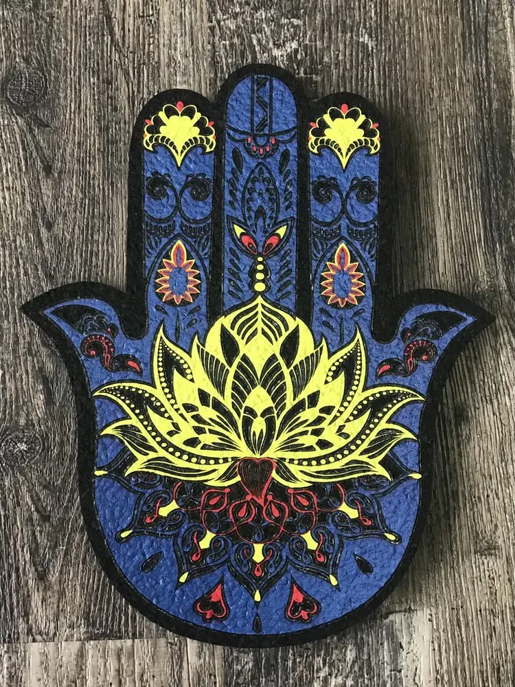 East Coasters - Hamsa Die Cuts - Uv Reactive - 8" X 10" 3