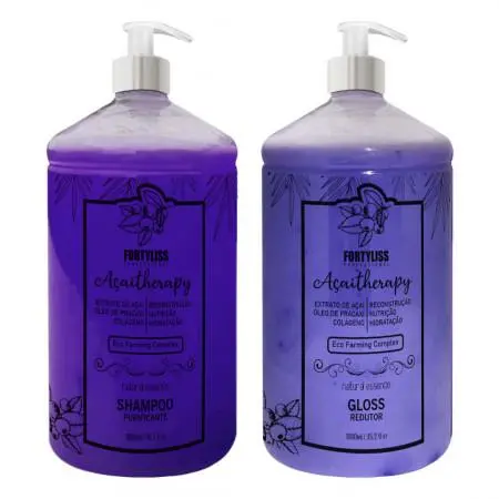 Eco Farming Complex Natural Hair Progressive Açaí Therapy Kit 2X1l - Forty Liss 1