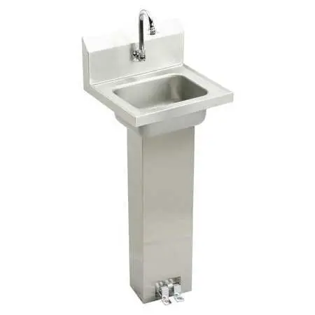 Efi 17″ X 15″ Wall Mounted Hand Sink With Faucet & Pedestal Base Sih817-P 1