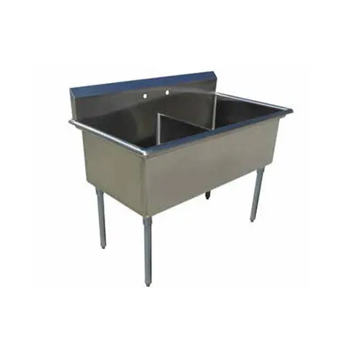 Efi 18″ X 18″ X 13″ Economy Center Drain Two Compartment Sink With No Drain Board Si818-2Nc-E 1