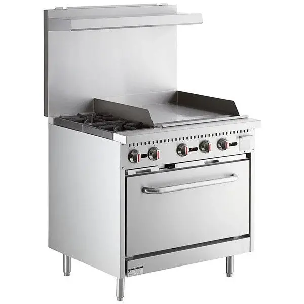 Efi 36″ Natural Gas Range With 24″ Griddle Rctrs-24G-2B-N 1