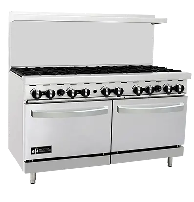 Efi 60″ Natural Gas Range With 10 Open Burner Rctrs-10B-N 1