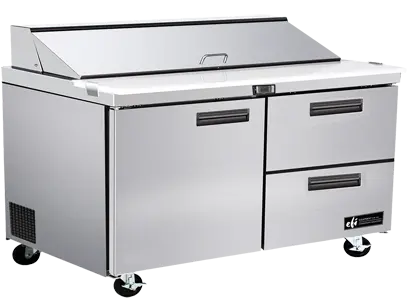 Efi 60″ Sandwich Prep Refrigerator With 1 Door & 2 Drawers Csdw2-60Vc 1
