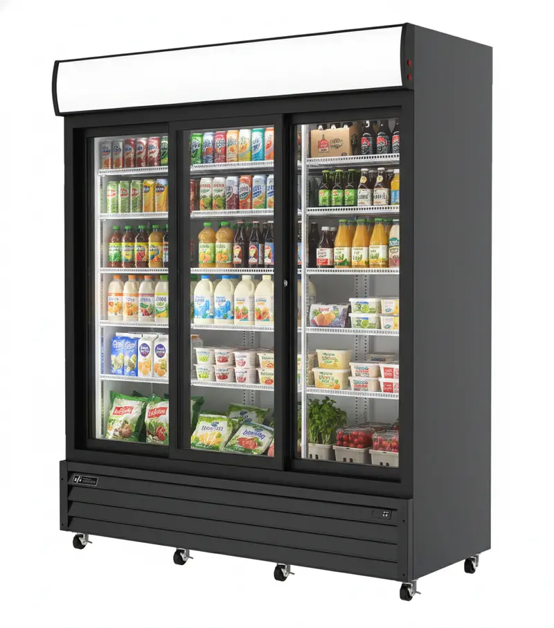 Efi 68" Triple Sliding Glass Door Display Cooler - 46 Cu. Ft. C3s-68Gd 1