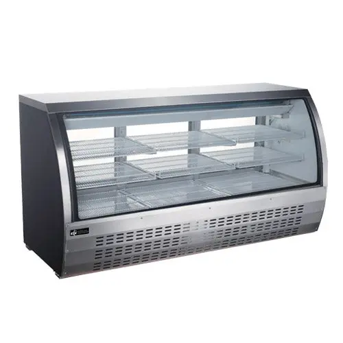 Efi 82″ Curved Glass 3 Door Floor Refrigerated Display Case Cdc-82 1