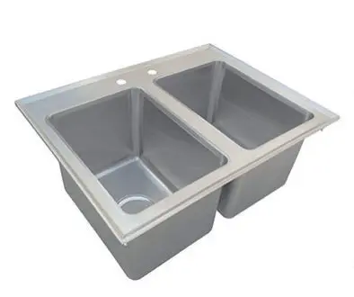 Efi Drop In Sink With 2 Fabricated Bowls Sihd819-10-2 1
