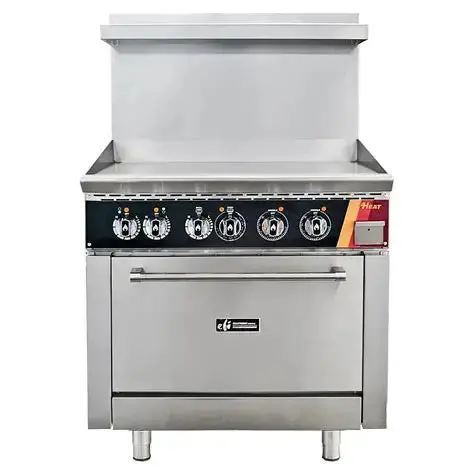 Efi Propane 36" Stove Top Range With Convection Oven Hrg36-6B-P 1