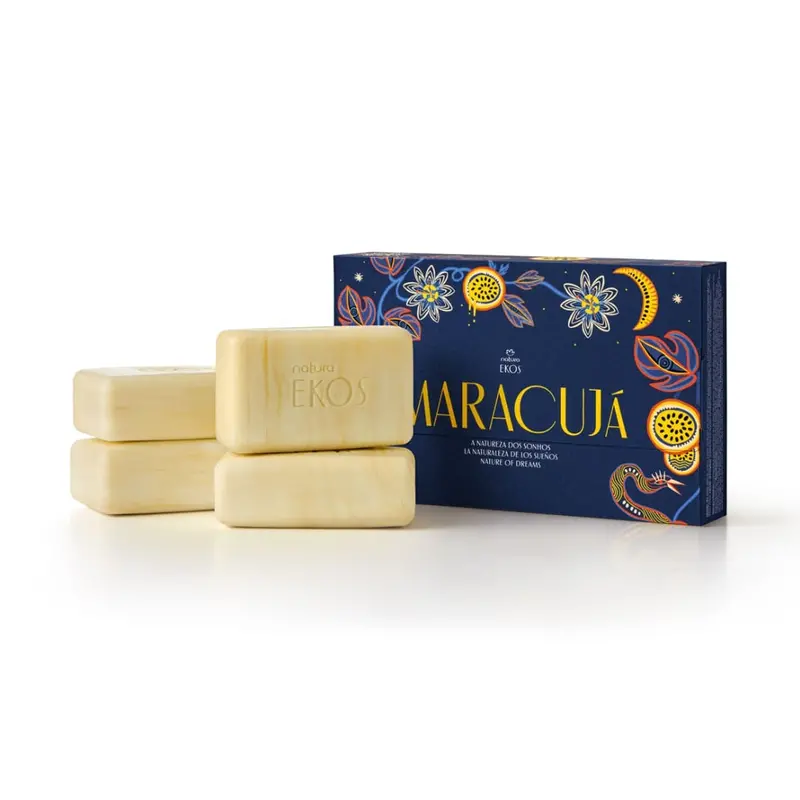 Ekos Passion Fruit Vegetable Bar Soap Natureza Dos Sonhos 4X 100G Natura 1