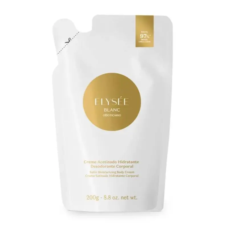 Elysee Blanc Deodorant Cream Refill Skin Care Body Hydration 200G O Boticário 1