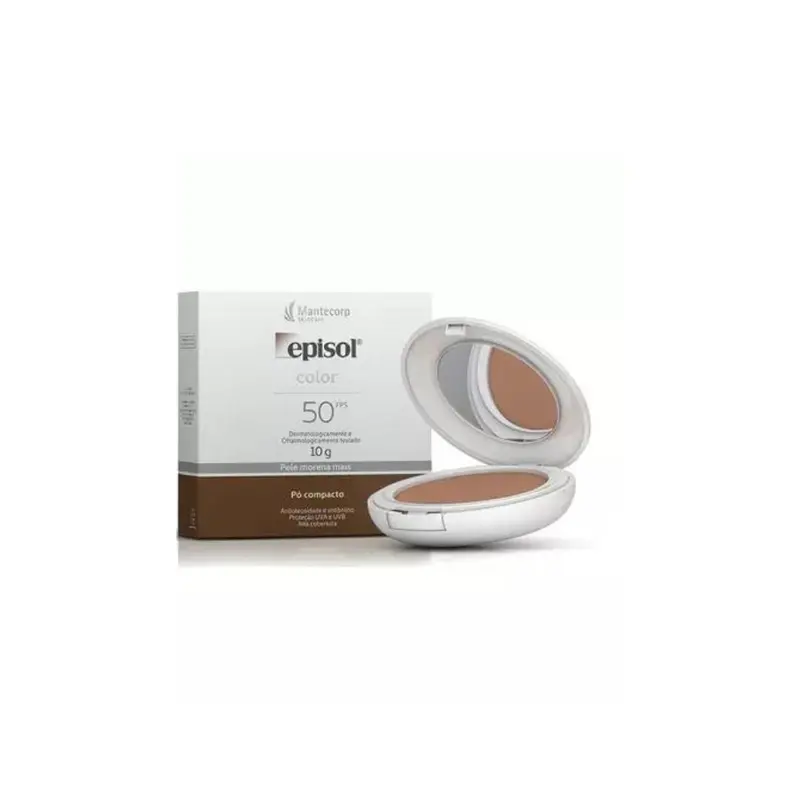 Episol Color Brown Skin Compact Powder Sunscreen 50 Fps Makeup Mantecorp 1