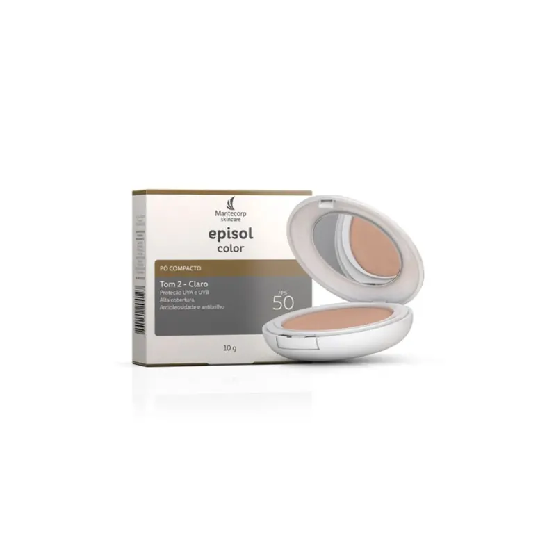 Episol Compact Powder Clear Skin Sunscreen 50 Fps Makeup 10G Mantecorp 1