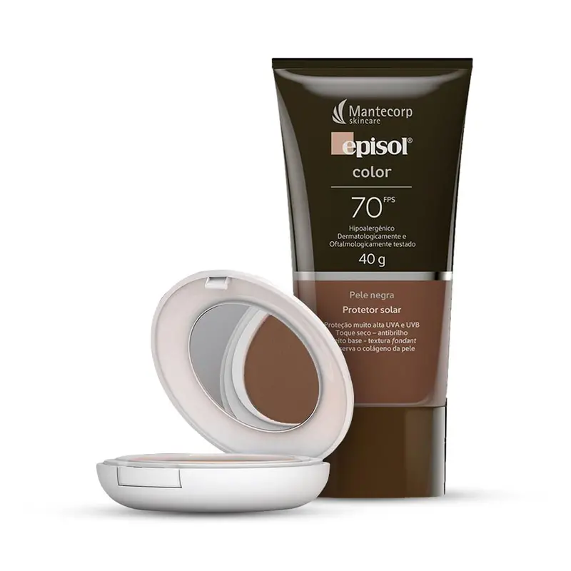 Episol Kit Compact Powder Black Skin Fps 50 Free Episol Color Fps 70 Sunscreen - Mantecorp 1