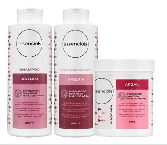 Essentials Argan Frizz Reduction Recovery Hydration Treatment Kit 3 Prod - Ilike 1