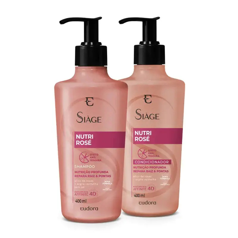 Eudora Siàge Nutri Rosé Kit 2X 400Ml / 2X 13.52 Fl Oz 1