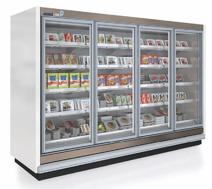 Eurocold 123" Four Door Glass Door Freezer Remote Gdf-Meric-4 1
