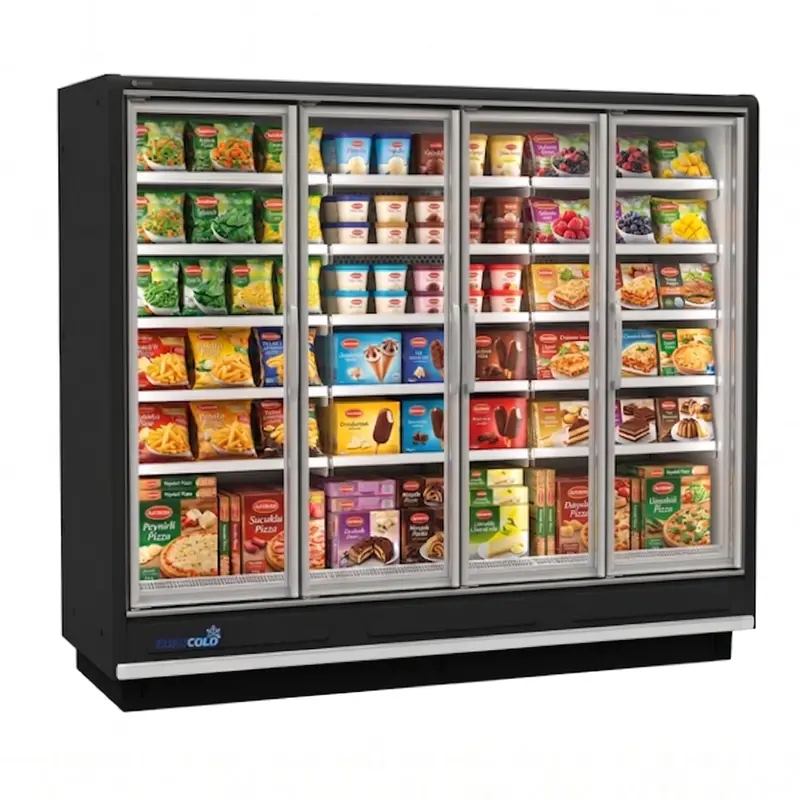 Eurocold 123" Four Glass Door Freezer Remote Gdfsr-90-4D 1