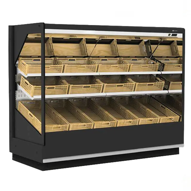 Eurocold 98" Open Front Multideck Merchandiser For Fruit And Vegetables Remote Vclh-100-8 1