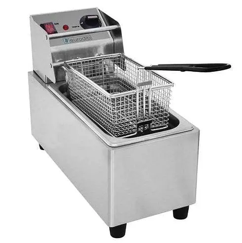 Eurodib Electric Countertop Fryer With Full Size Basket 0.8 Gal (3 L) Capacity, Sfe01820 1