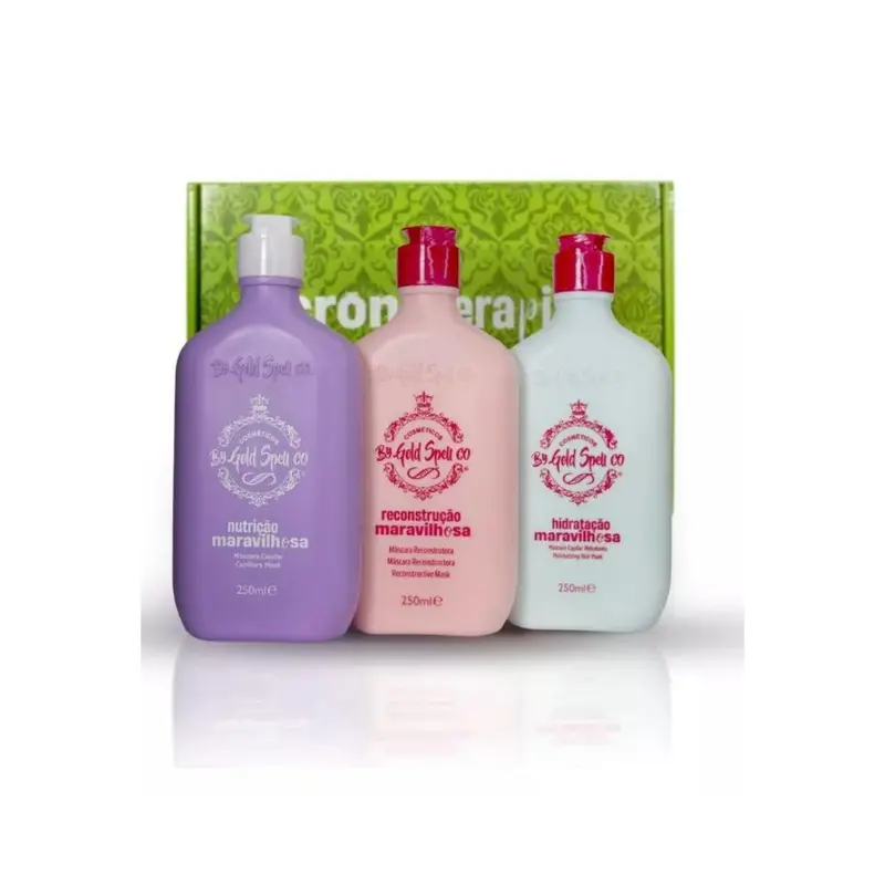 Everk Cronoterapia Damaged Hair Schedule Treatment Maintenance Kit 3X250ml 1