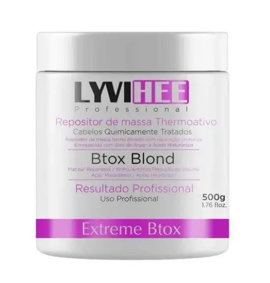 Extreme Anti Frizz Thermoactive Volume Reduction Btox Blond 500G - Lyvihee 1