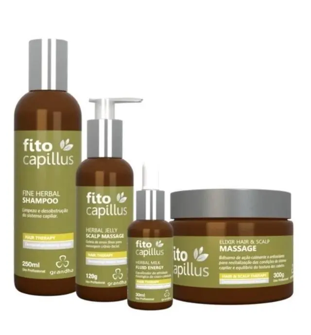 Fito Capillus Herbal Pepper Camphor Eucalyptus Scalp Therapy 4 Itens - Grandha 1