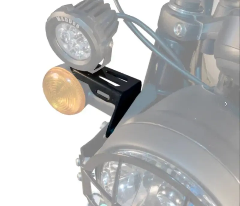 Fog Light Clamp/Mount Black For Royal Enfield Hunter350-Auto Engina 1
