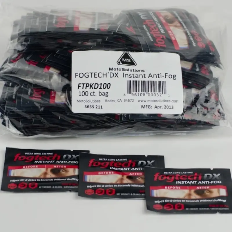 Fogtech Dx - Anti-Fogging Visor Wipes - Motosolutions 1