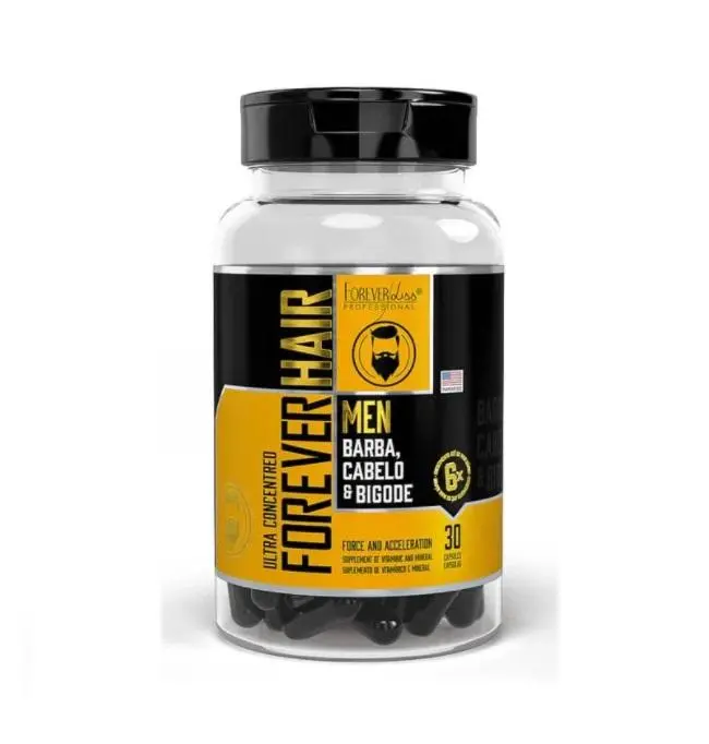 Forever Hair Men Beard Mustache Vitamins Supplement W/ 30 Caps - Forever Liss 1