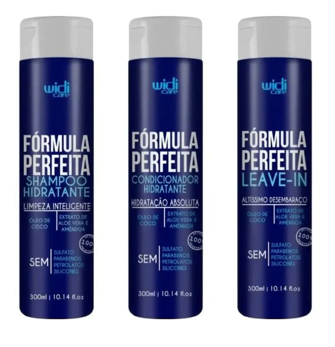 Fórmula Perfeita Coconut Aloe Vera Almond Hair Treatment Kit 3X300 - Widi Care 1